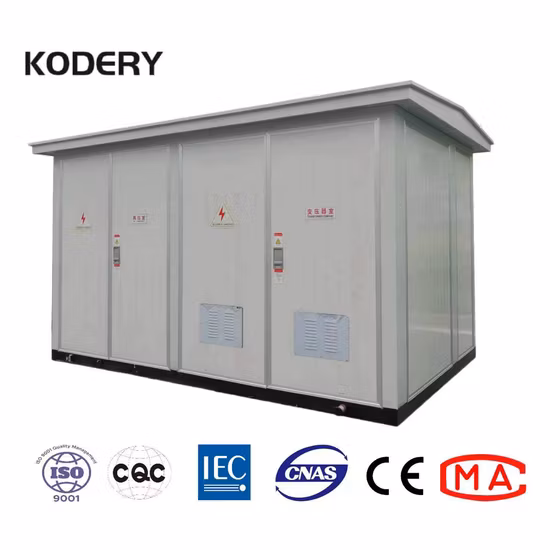 Kodery tipo caixa subestação elétrica da subestação elétrica compacta pré-fabricada móvel ao ar livre