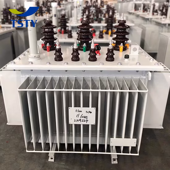 50 200 300 315 500 kVA 11 33 Kv 0,4kv Transformador de distribuição de energia imerso preenchido com óleo elétrico de alta tensão trifásico 3 escalonado
